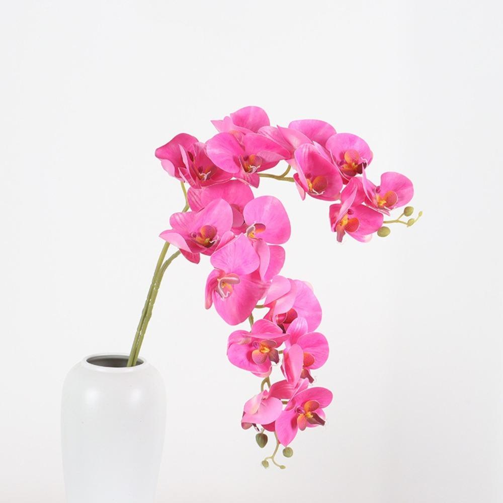 9 головок Имитация цветка орхидеи-бабочки 3D-печать Искусственные орхидеи-мотыльки Офисный рабочий стол