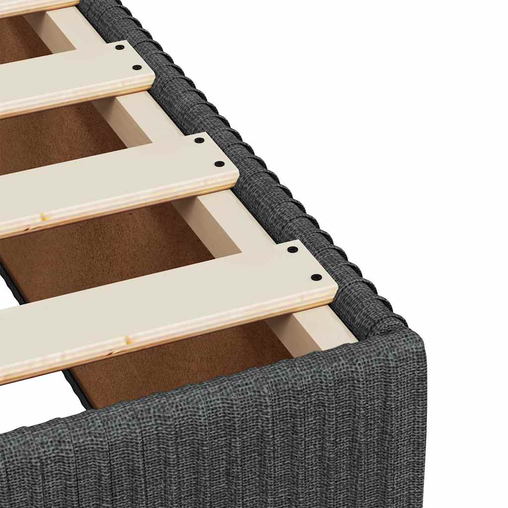 Box Spring Bed with Mattress Dark Gray 80 x 200 cm Fabric