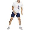 Nike T Shirts Men's White Crew Neck Moderate Straight Fit CK0455-100