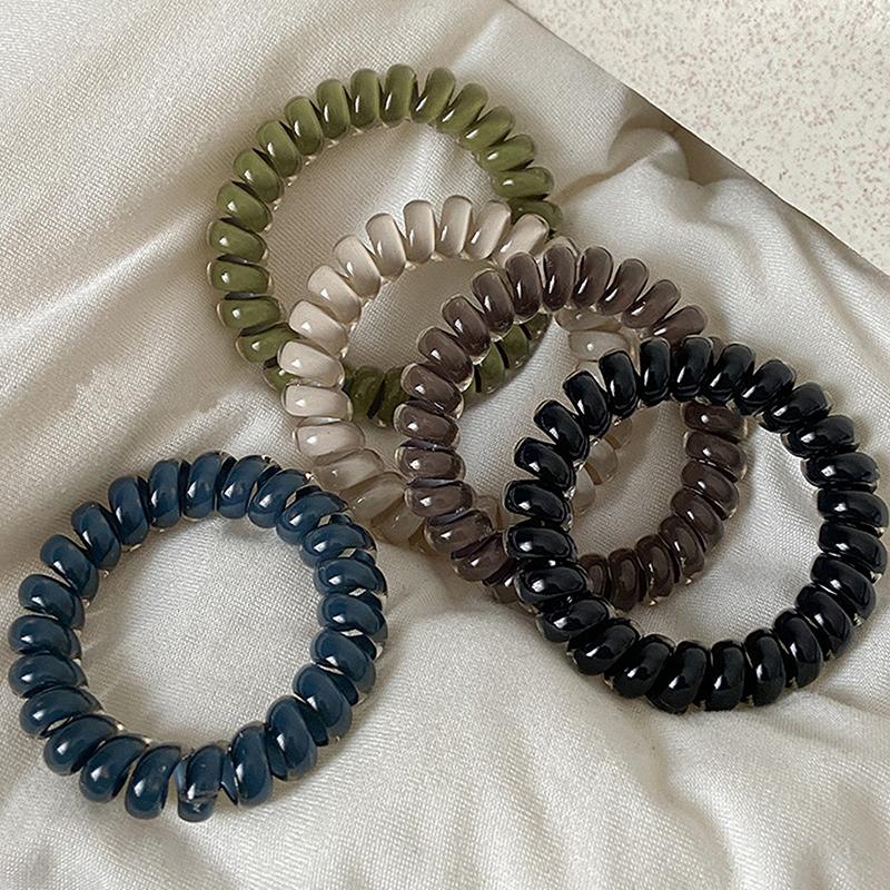 4/10Pcs Korean High-Quality Grape Coconut Polka Dot Hair Band Fresh And Versatile Hair Rope Hair Band Hair Accessories