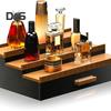 3 Tiers Wooden Perfume Display Stand with Storage Drawer Large Capacity Desktop Perfume Organizer Storage Box