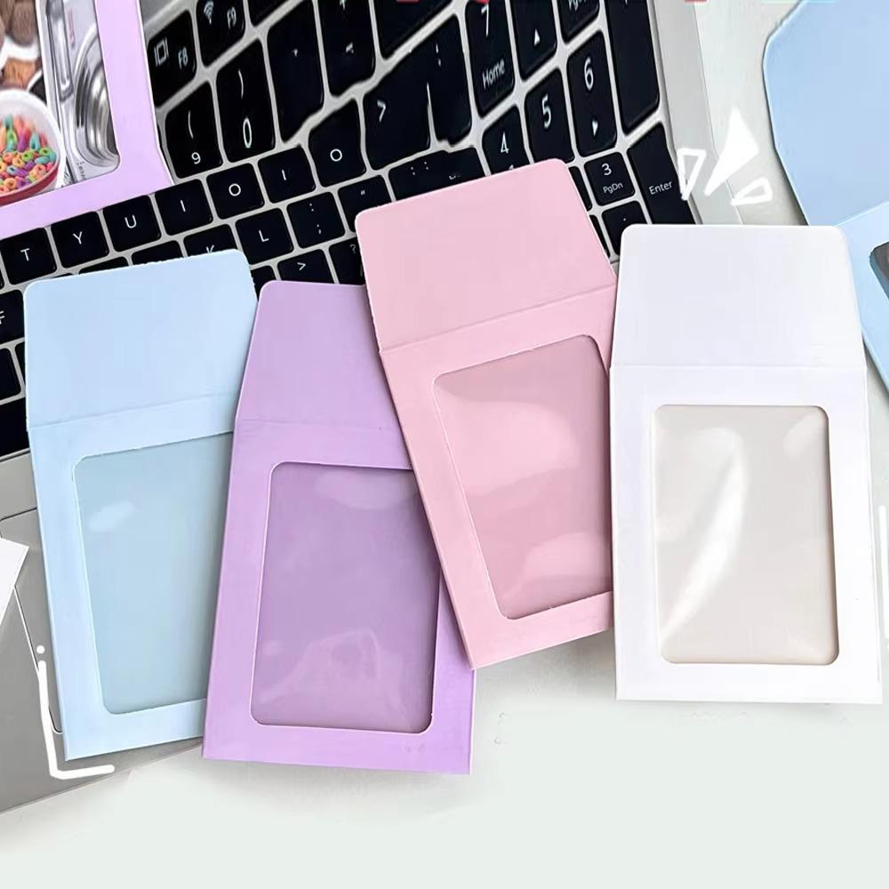10 шт./упак. Карман для фотокарточек, держатель для карточек конфетного цвета, упаковочная сумка для офиса, школы, принадлежностей