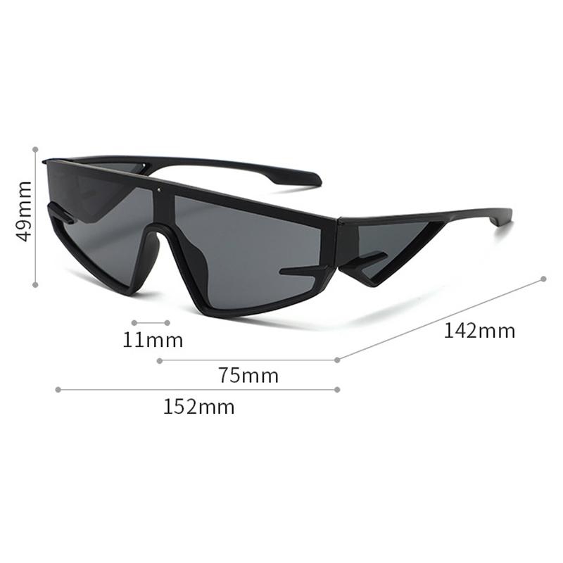 Xiaomi Futuristic Cyberpunk Wrap Around Sunglasses Unisex Y2K One Piece UV400 Sport Shades Fashion Street Party Outdoor Eyewear