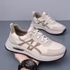 Spring Autumn New Designer Casual Shoes for Men Solid Color Lace Leather Sneakers Man Fashion Sports Zapatos De Hombre