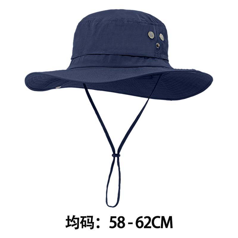 Summer Big Head Circumference Outdoor Mountaineering Hat Men's Anti-ultraviolet Big Eaves Sunshade Bucket Hat Women's Foldable Sunscreen Hat