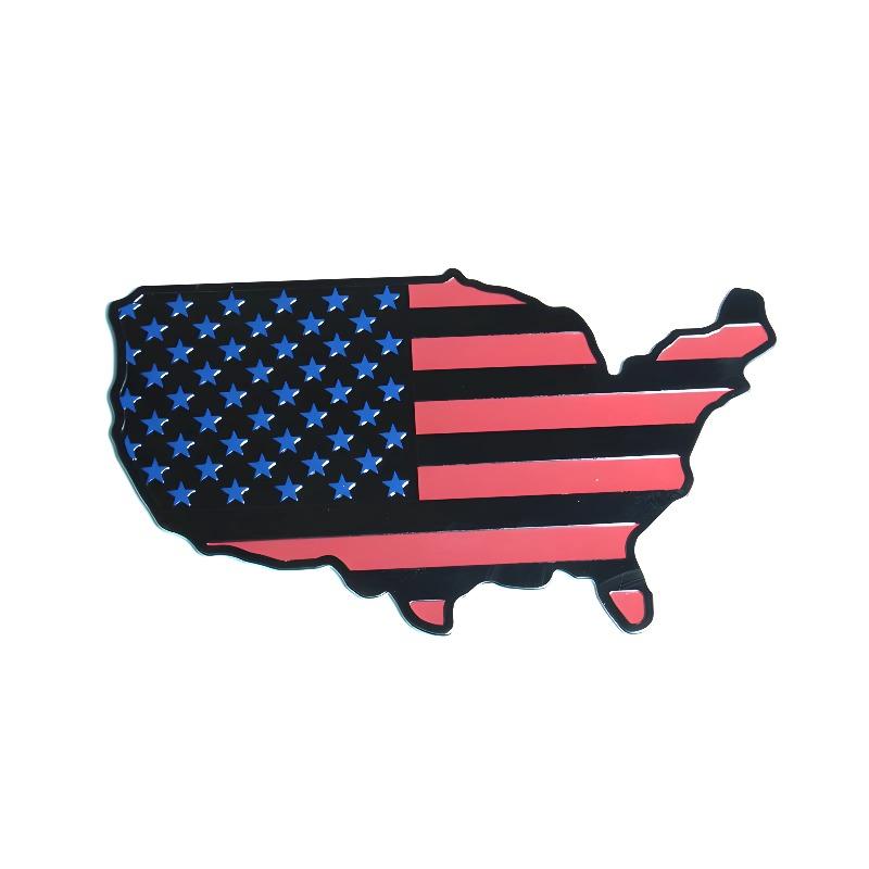 3D Алюминиевый Значок Логотип Флаг США Наклейка на Автомобиль Карта Америки Водонепроницаемая Наклейка на Кузов Автомобиля Мотоцикл Домашний Декор