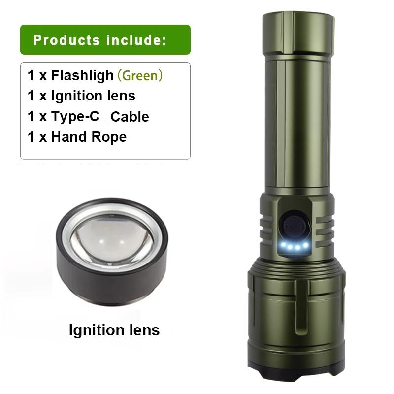 2503 Rechargeable Tactical LED Flashlight 5000 LM Super Bright Zoom Aluminum Alloy Torch Light for Camping/Hiking/Emergency Gear
