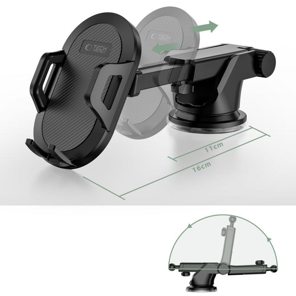 Tech-Protect V1 Universal Windshield & Dashboard Car Mount Black