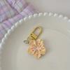 Romantic Cherry Blossom Keychains Sweet Minimalist Floral Charms, Lobster Clasp Gift for Couples and Friends, Decorative Bag Accessories
