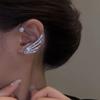 Fashion Full Diamond Wings Ear Hanging Ear Bone Clip Niche Feather Ear Clip No Ear Pierced Earrings
