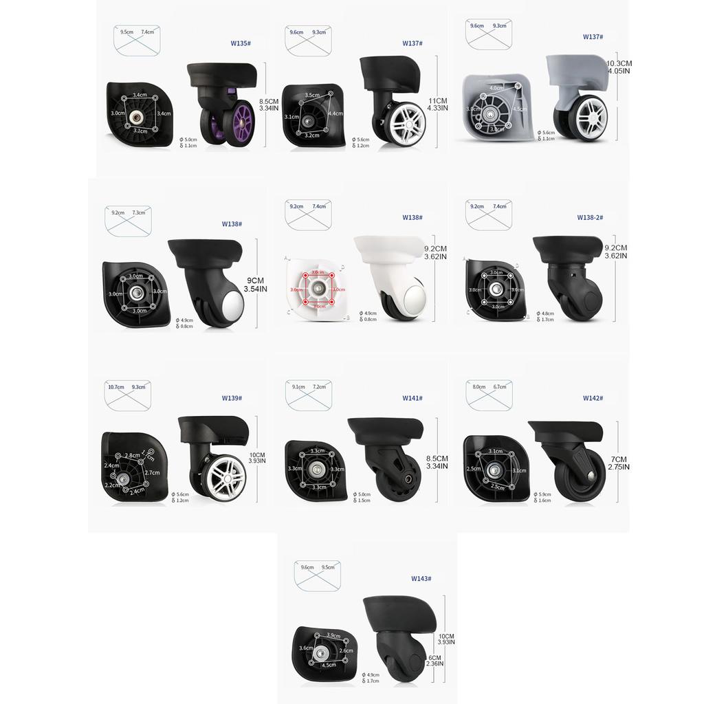 1 пара сменных роликов для чемодана своими руками, поворотные бесшумные роликовые колеса для дорожной сумки, дорожного чемодана