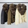 Winter Puffer Jacket Women Fox Fur Hooded Thick Warm White Duck Down Coat Female Parkas Waterproof