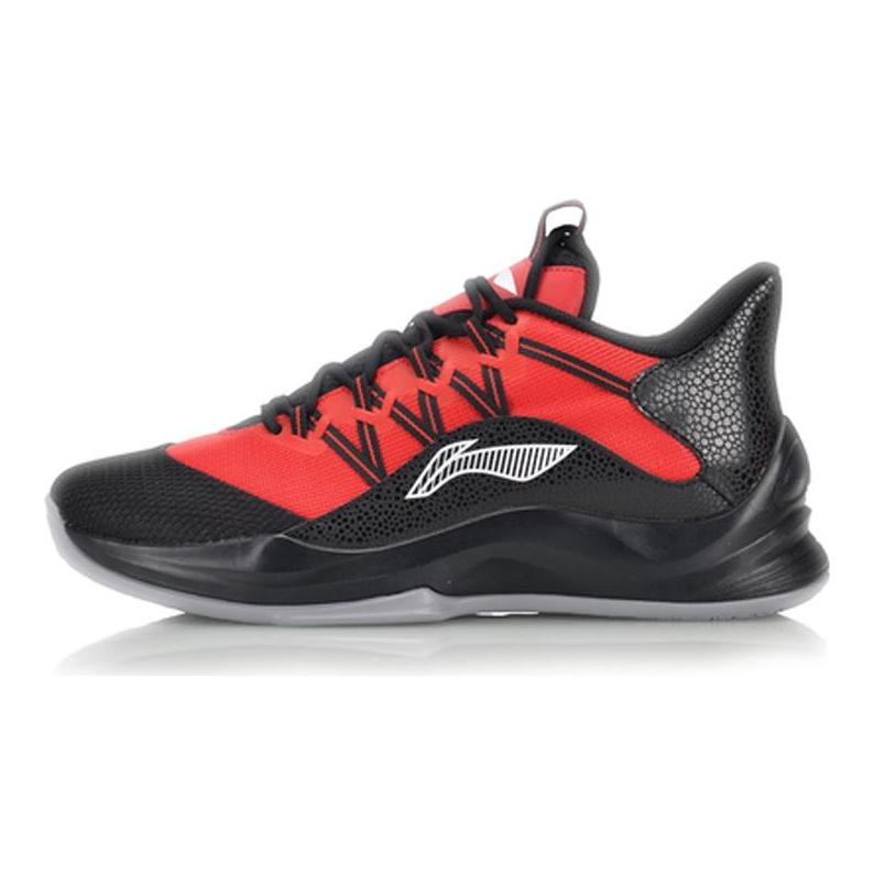 Li Ning Star Speed Амортизация с отскоком Легкие Нескользящие Низкие Баскетбольные кроссовки Мужские Алый ABAQ009-1