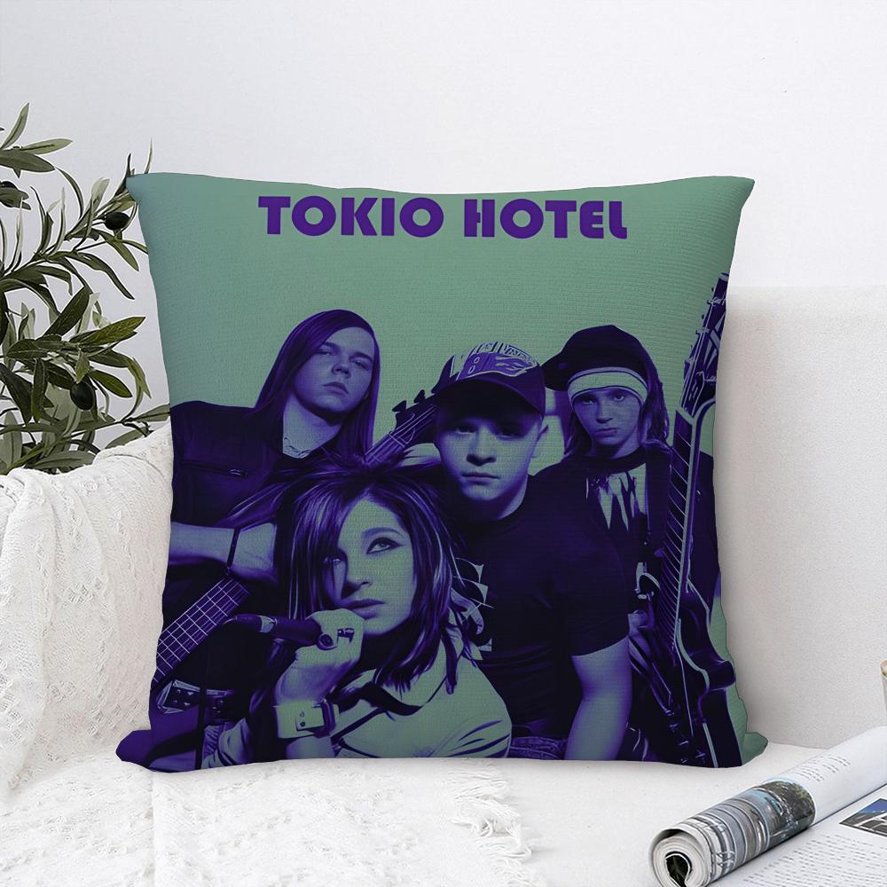 Подушка-обнимашка T-Tokio H-Hotel Наволочка Декоративная для дивана Домашняя Двусторонняя печать Плюшевая Квадратная Наволочка для подушки Декор Подушки Чехол