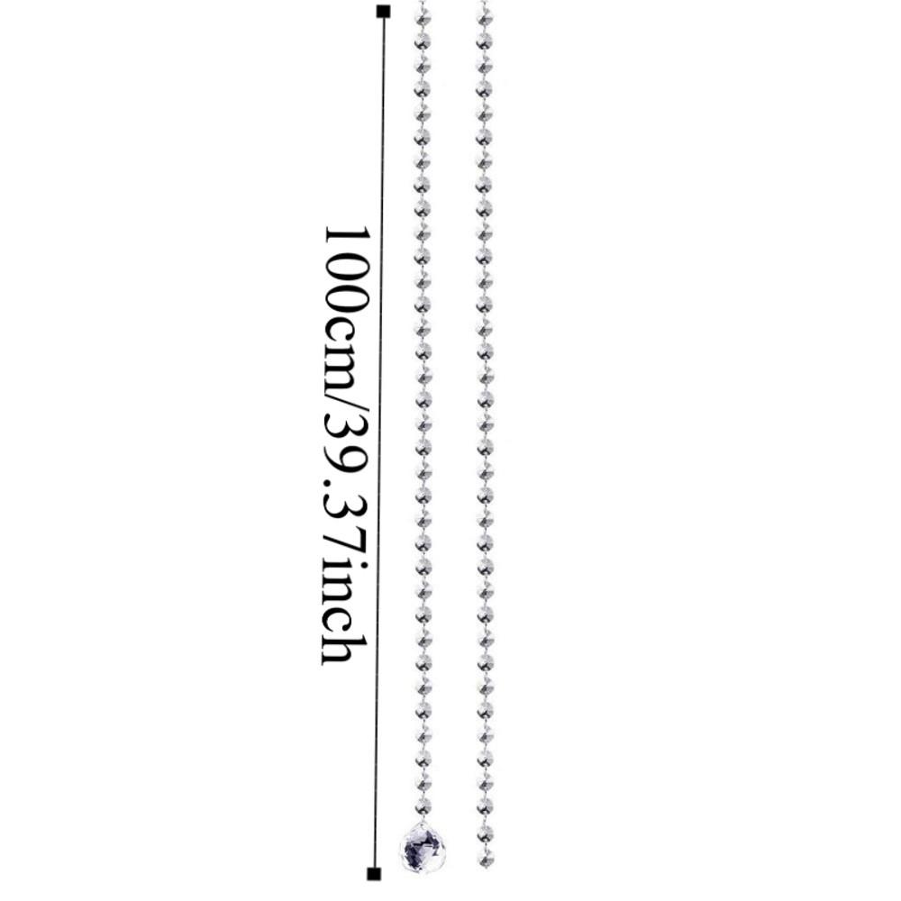 10 шт. 100 см Прозрачная бусинная штора Сияющая прозрачная акриловая цепь для люстры Декорация Подвесные аксессуары для люстры