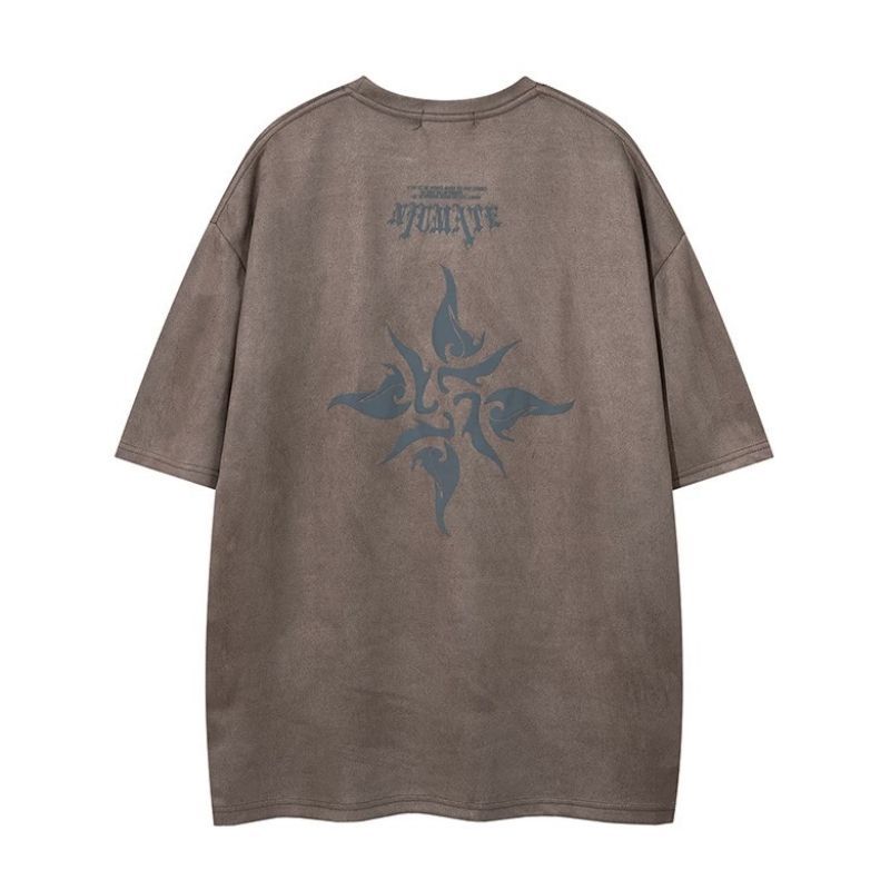 Футболка мужская с коротким рукавом из хлопка в модном хип-хоп стиле с круглым вырезом, летняя