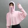 Anti-sun clothes women wear new ice silk breathable summer hooded short long-sleeved sunscreen clothes light blouse jacket