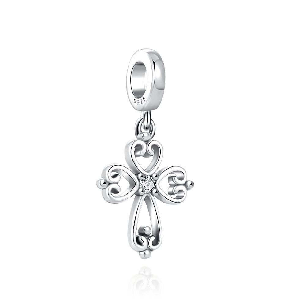 Новый Медный Крест Иисуса Святая Библия Подвеска Шармы Бусины Подходят для Оригинального Браслета Сделай Сам 3мм-5мм Женский Подарок