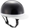 NBS Bike Parts Center Half Helmet, White Brim, Black, One Size Fits Most (Head Circumference 57cm-59cm) 7101