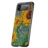 Van Gogh Oil Art Painting Cover Phone Case For Samsung Galaxy Z Flip 7 6 5 4 3 5G Flip7 Flip6 Flip5 Flip4 Flip3 Black Fundas She