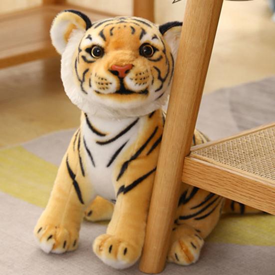 Plush Toy Rich Facial Complexion Elastic Texture Bright Color Tiger Cuddle Baby Plush Toy for Children