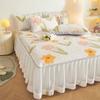 3 шт. сезонная универсальная стеганая юбка-кровать прозрачная марлевая юбка противоскользящее покрывало утолщенный матрас защитное постельное белье