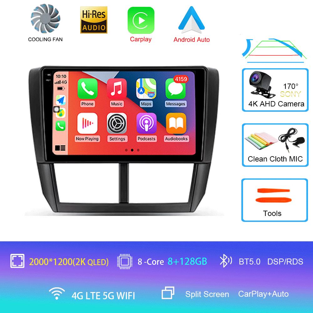 Car Radio Android 14 Multimedia Player For Subaru Forester 3 SH WRX 2007-2013 For Subaru Impreza GH GE 2Din 2 Din Head Unit DSP