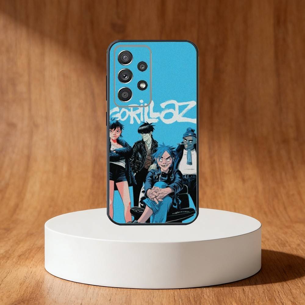Аниме Чехол для телефона G-Gorillaz для Samsung S25, S24, S21, S22, S23, S30, Ultra, S20, Plus, Fe, Note, 10, 9, 5G Черный