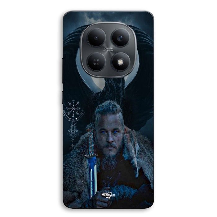 Coque de téléphone - MANIACASE - Xiaomi Redmi Note 15 5G - Silicone TPU - Noir - Motif Vikings corbeau