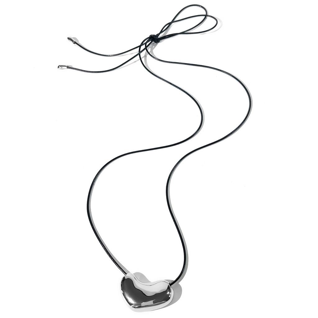 Adjustable Leather Rope Necklace with Swirl Pendant Supplies for Trendy Men and Women Versatile Fashion Accessory