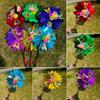 Glitter 3D Butterfly Dance Cartoon Petal Windmill Standing Lawn Flower  Outdoor Party Picnic Decor