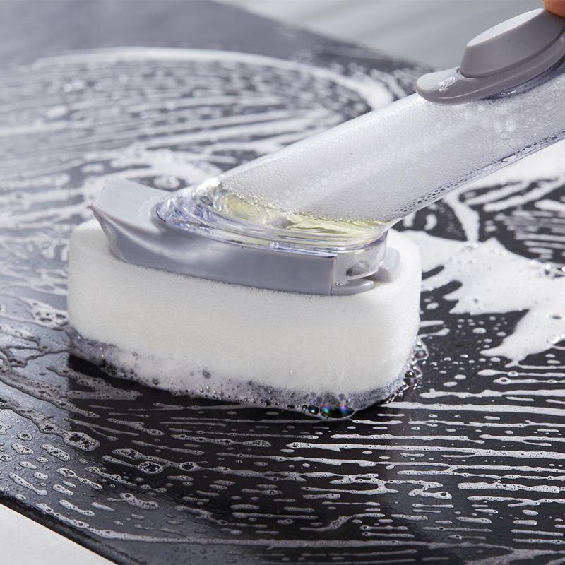 Кухонная щетка для мытья посуды с длинной ручкой, многофункциональная щетка для мытья посуды с дозатором жидкости, салфетка для мытья посуды