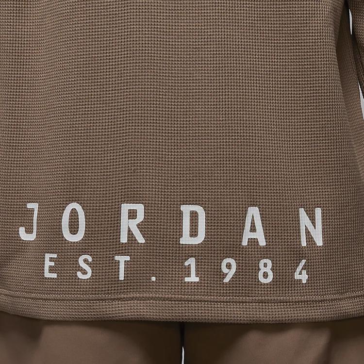 Jordan Essentials Удобная повседневная свободная универсальная толстовка с капюшоном Мужские толстовки с капюшоном Темно-коричневые парусно-белые FV7457-223