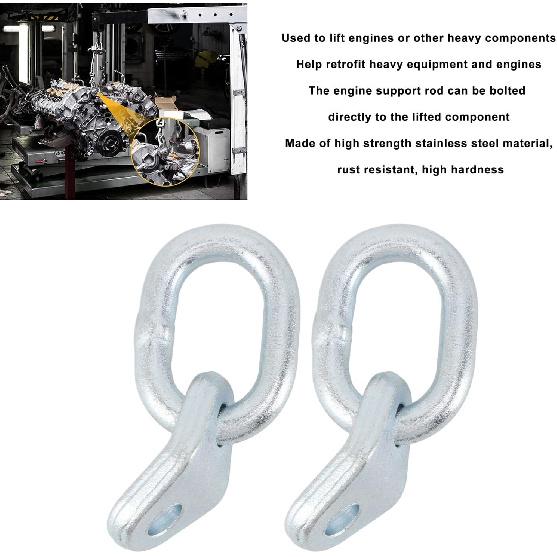 5500 lb Engine Lift Bracket Set, Stainless Steel Engine Support Bar, Large Load Capacity, Bolt On for Engine Modification, Convenient with Load