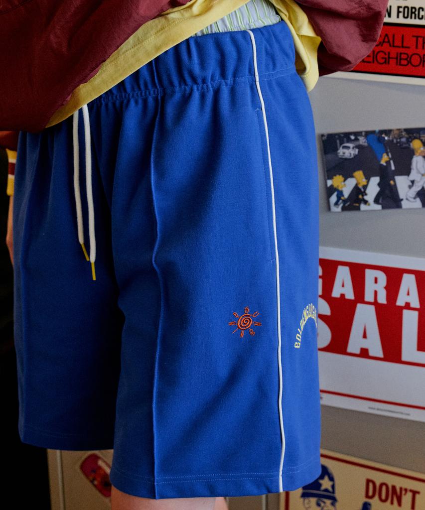 GOLDEN SUNSHINE Golden Track Shorts_Royal Blue