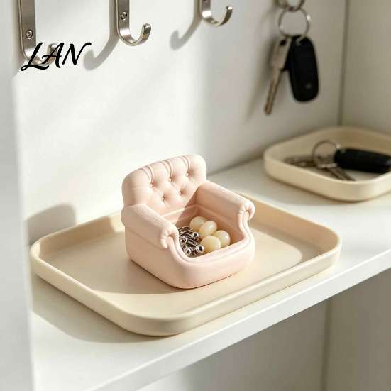 Compact Table Organizer Mini Retro Sofa Storage Box, Durable 3D Print PLA Organizer,Compact Decorative Bin Container for Small Items Jewelry