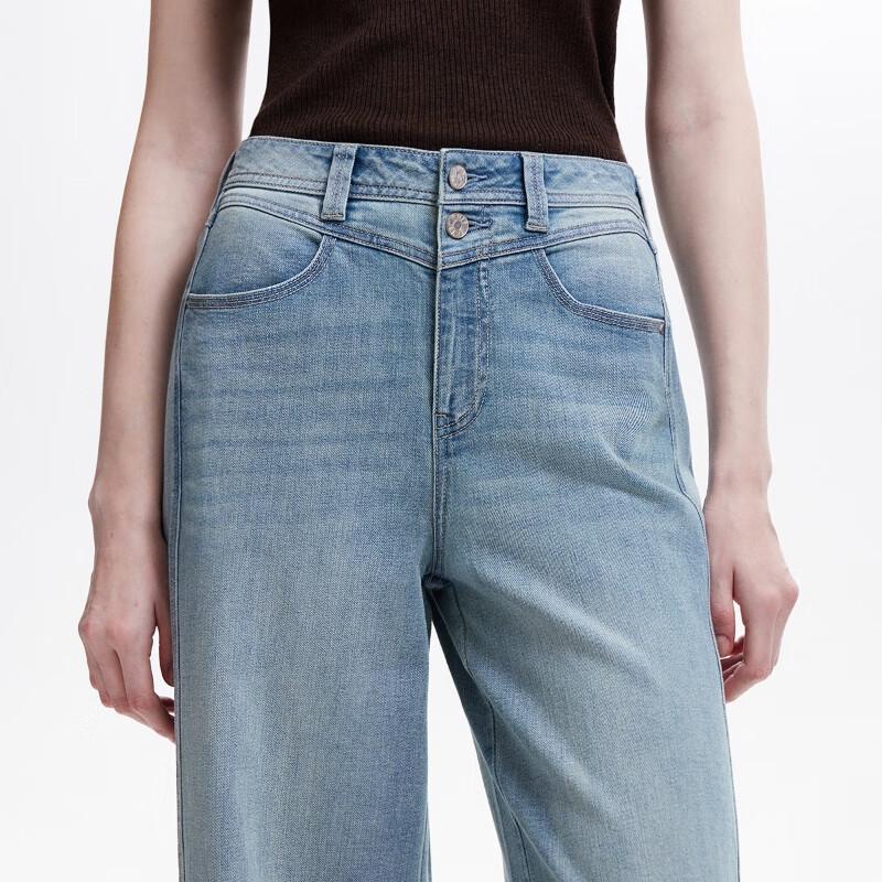 ONLY Women's High-Waist Straight-Leg Denim Jeans