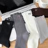 5 Pairs of Female Spring and Autumn Fashion New Style Bow Embroidery Sweat Absorbing Breathable Pile Socks