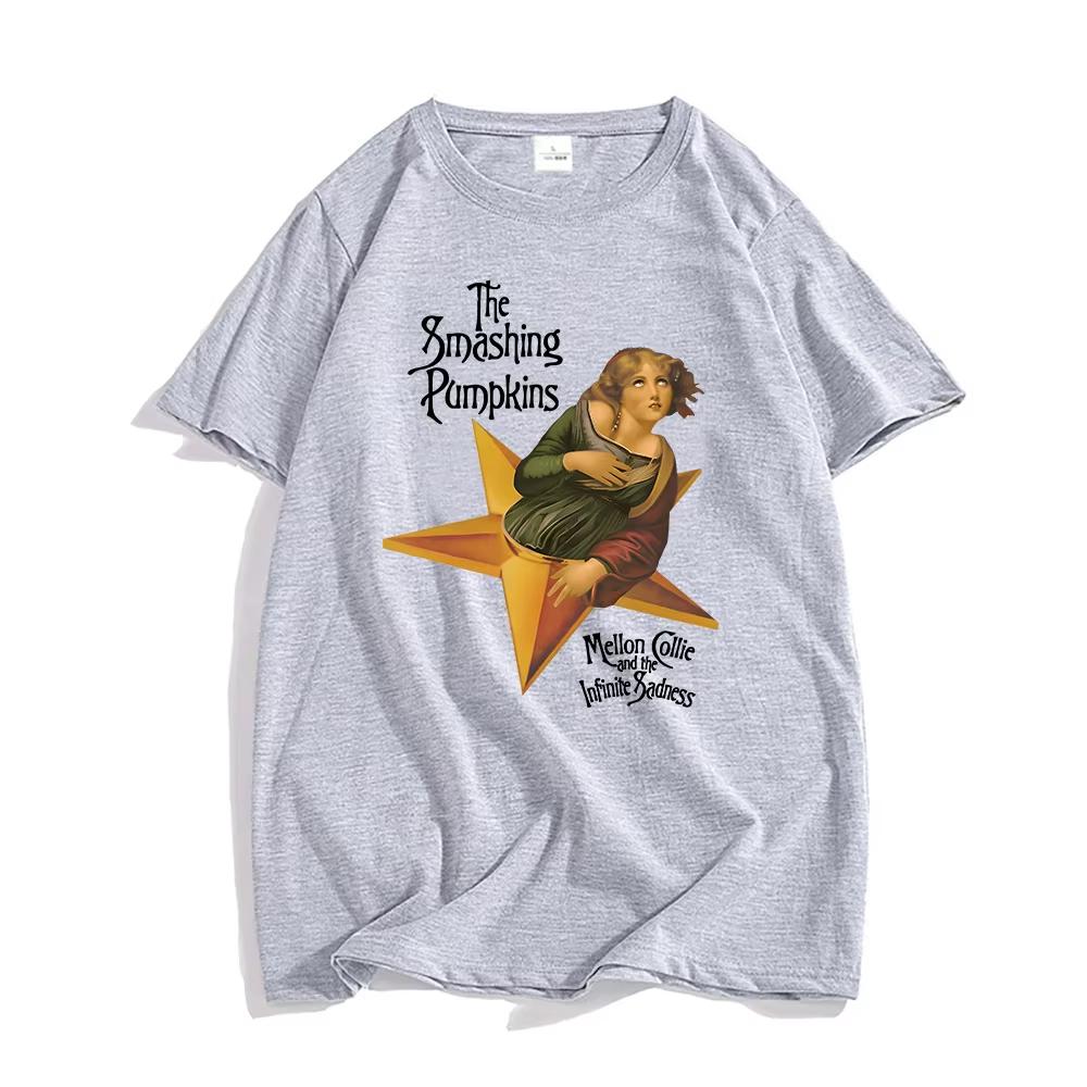 Футболка Mellon Collie And The Infinite Sadness Группа The Smashing Pumpkins Графическая футболка Винтажная модная печатная рубашка Хлопок