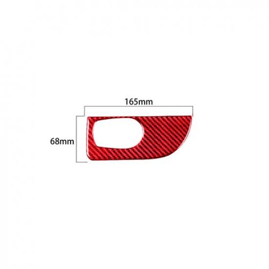 For BMW 6 Series E63 E64 Red Carbon Fiber Interior Headlight Control Cover Trim