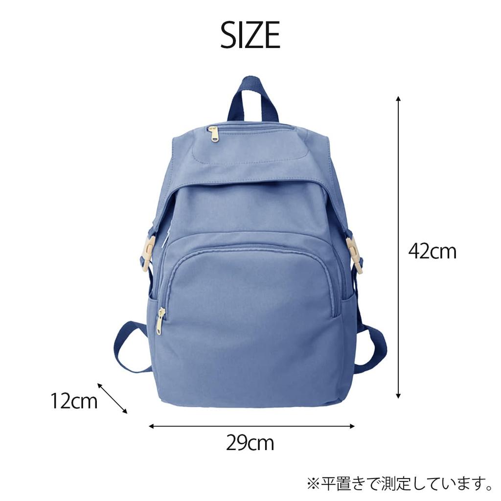 Rucksack for Women and A4 For Commuting To Simple Backpack [DIVA Rose] Men, Storage, Waterproof, Adults, Stylish, Plain, Backpack, School, (Black)