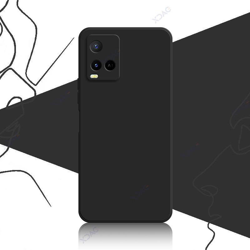 Роскошные квадратные жидкие силиконовые чехлы для VIVO Y33s Y33t V2109 Global 6.58" Global 360 мягкие чехлы для телефонов водонепроницаемые сумки