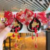 Style Tang Suit Tassel New Year Festive Wig Braid Hairpin Bow Hairpin Hair Accessories Side Clip