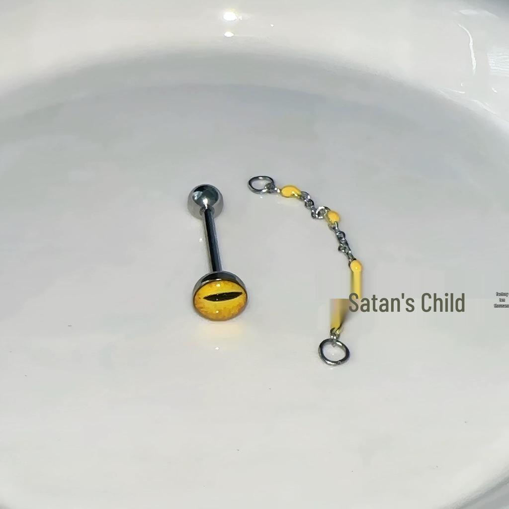 Дитя Сатаны Титановая сталь Феромоны Штанга для языка - Удобное кольцо для языка для пирсинга