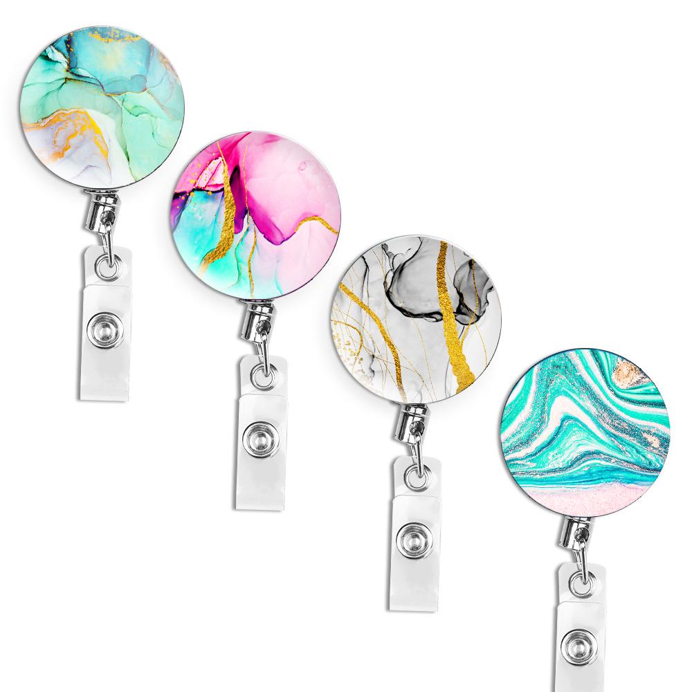 Креативный набор выдвижных офисных брелоков - 4 шт., противоугонный стальной трос