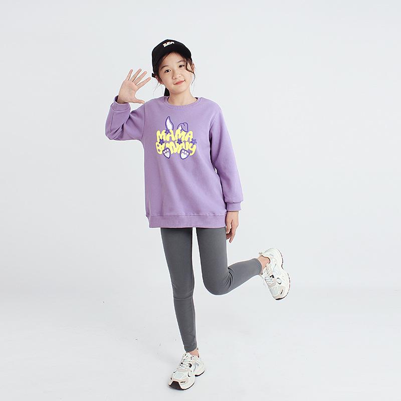Свитшот в корейском стиле с длинными рукавами для девочек: Модная детская одежда среднего и большого размера на весну и осень