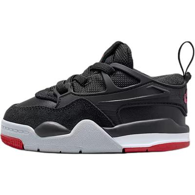 Детские кроссовки Air 4 RM TD Bred Черный Красный Белый FQ7937-061