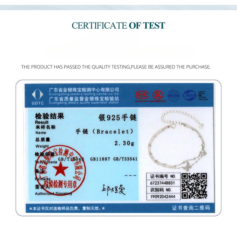 Niche Design Butterfly Double Bracelet Female, Fresh And Sweet Fairy Wind S925 Sterling Silver Bracelet Jewelry