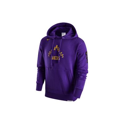 Nike Толстовка с капюшоном NBA Los Angeles Lakers с буквенным принтом, мужская фиолетовая DZ0039-504
