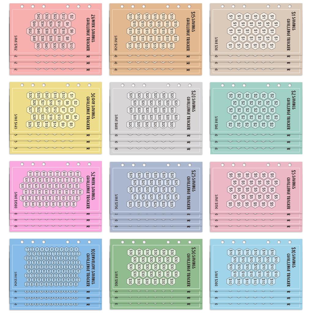 48 Sheets Envelopes Save Money A6 52 Weeks Save Challenge Envelopes Saving Challenge Euros USD Envelopes for Adults